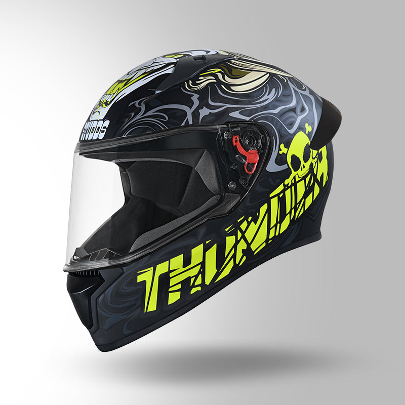 THUNDER D9 DECOR MATT BLACK & YELLOW WITH SPOILER
