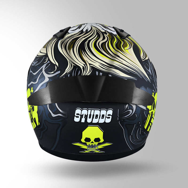 THUNDER D9 DECOR MATT BLACK & YELLOW WITH SPOILER