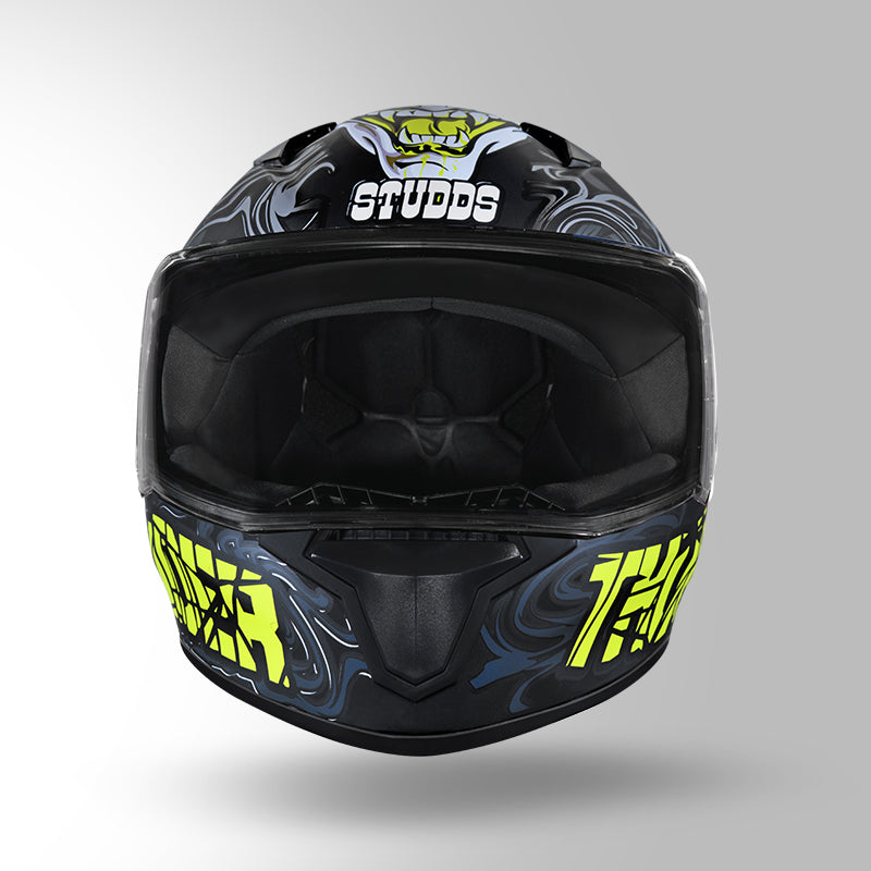 THUNDER D9 DECOR MATT BLACK & YELLOW WITH SPOILER