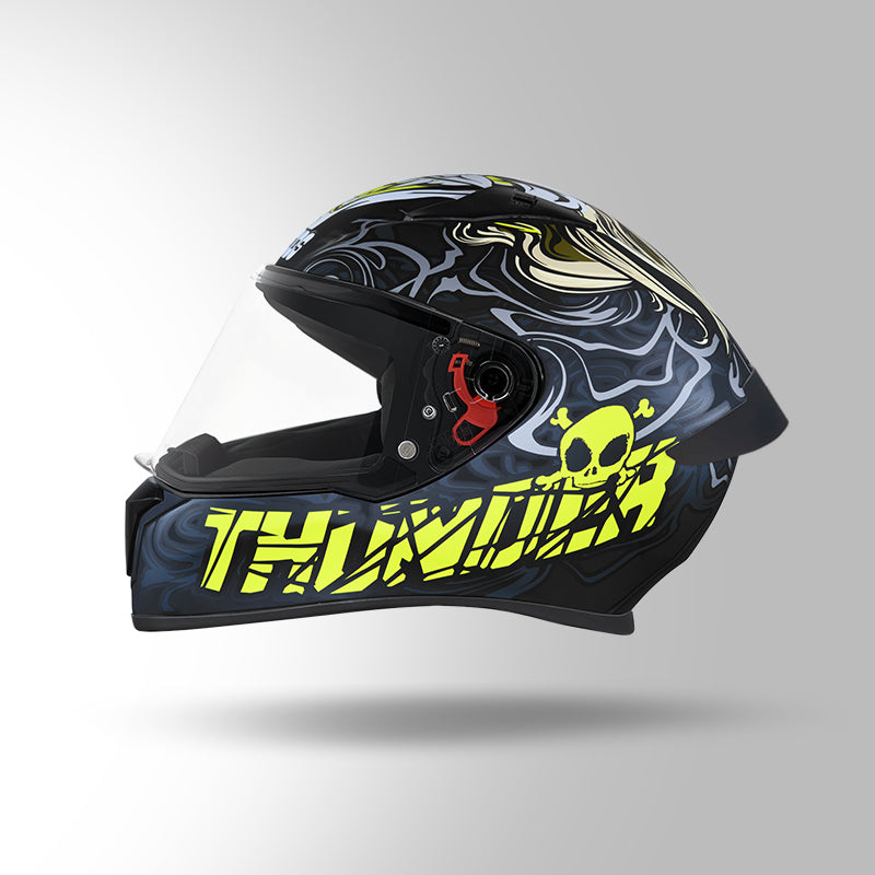 THUNDER D9 DECOR MATT BLACK & YELLOW WITH SPOILER