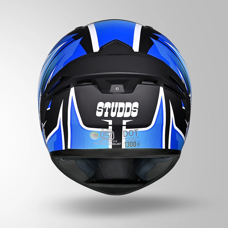 THUNDER D9 FLASH DECOR MATT BLACK & BLUE