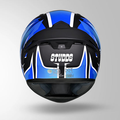 THUNDER D9 FLASH DECOR MATT BLACK & BLUE