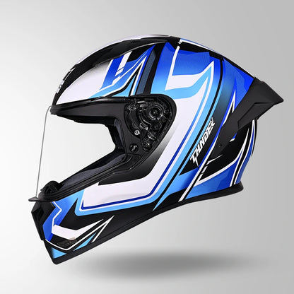 THUNDER D9 FLASH DECOR MATT BLACK & BLUE