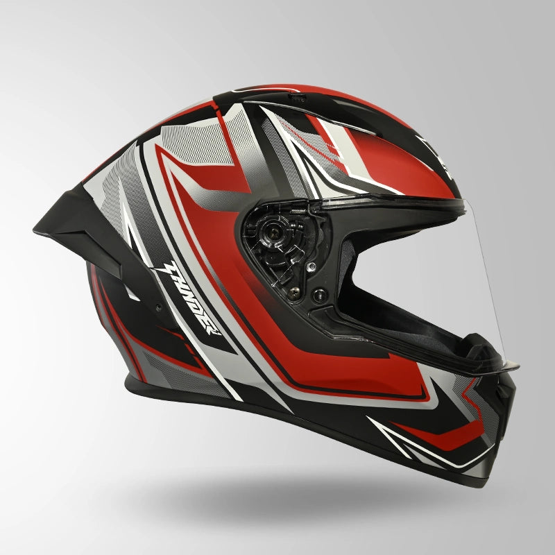 THUNDER D9 FLASH DECOR MATT BLACK & RED