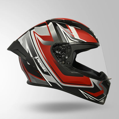 THUNDER D9 FLASH DECOR MATT BLACK & RED