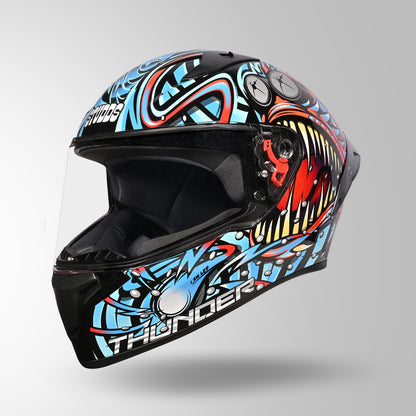 THUNDER D12 ANGLERFISH DECOR BLACK/BLUE & RED WITH SPOILER