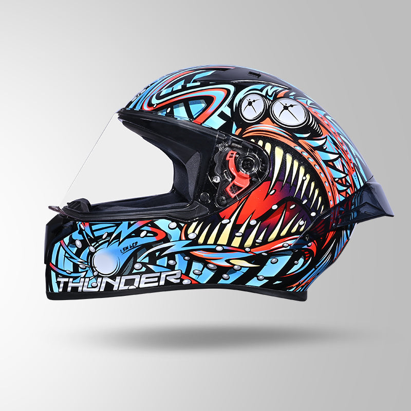 THUNDER D12 ANGLERFISH DECOR BLACK/BLUE & RED WITH SPOILER