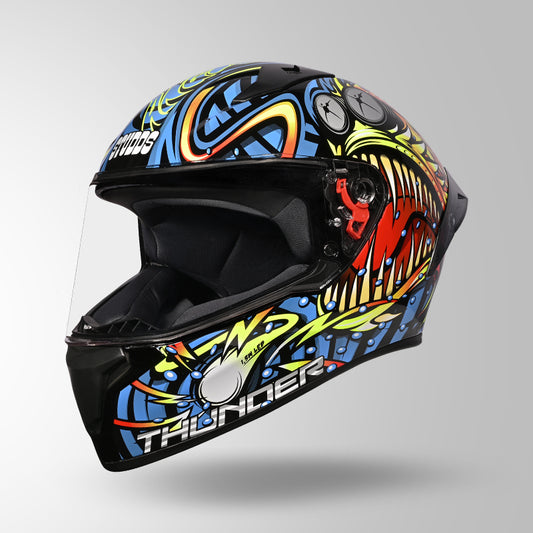 THUNDER D12 ANGLERFISH DECOR BLACK/BLUE & YELLOW WITH SPOILER
