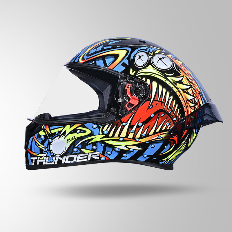 THUNDER D12 ANGLERFISH DECOR BLACK/BLUE & YELLOW WITH SPOILER