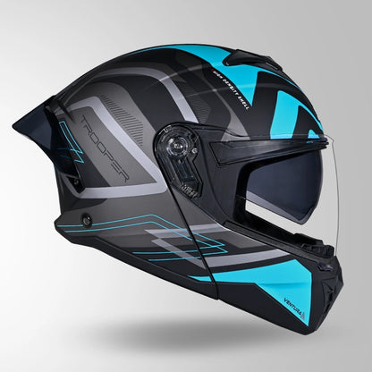 TROOPER D3 VENTURA DECOR MATT BLACK & BLUE
