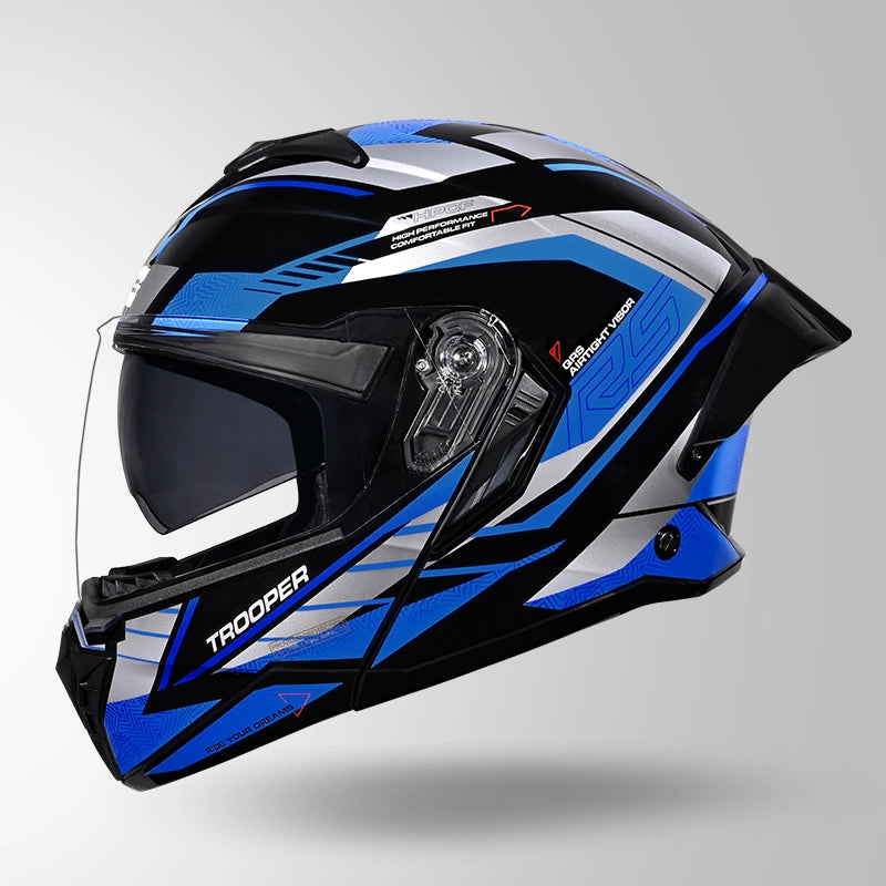 TROOPER D4 RACE DECOR BLACK / GREY & BLUE