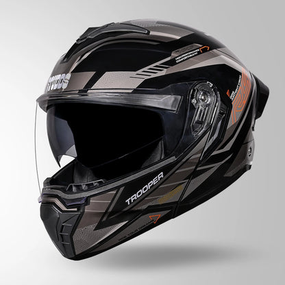 TROOPER D4 RACE DECOR BLACK / ORANGE & GREY