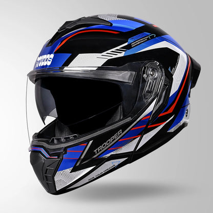 TROOPER D4 RACE DECOR BLACK / RED & BLUE