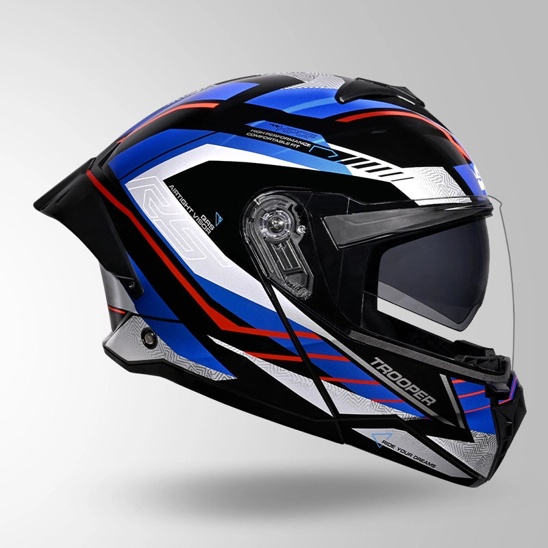 TROOPER D4 RACE DECOR BLACK / RED & BLUE