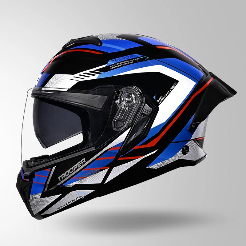TROOPER D4 RACE DECOR BLACK / RED & BLUE