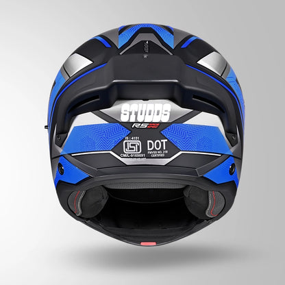 TROOPER D4 RACE DECOR MATT BLACK / GREY & BLUE
