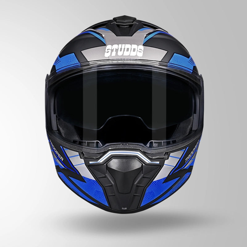 TROOPER D4 RACE DECOR MATT BLACK / GREY & BLUE