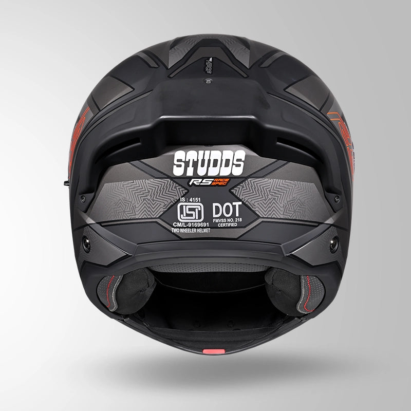 TROOPER D4 RACE DECOR MATT BLACK / ORANGE & GREY
