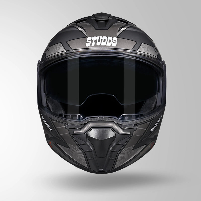 TROOPER D4 RACE DECOR MATT BLACK / ORANGE & GREY
