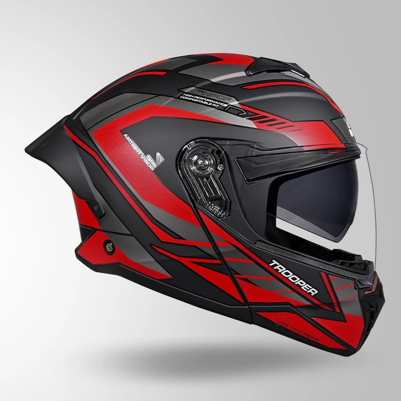 TROOPER D4 RACE DECOR MATT BLACK & RED