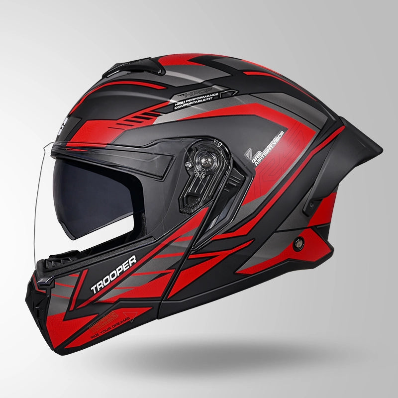 TROOPER D4 RACE DECOR MATT BLACK & RED