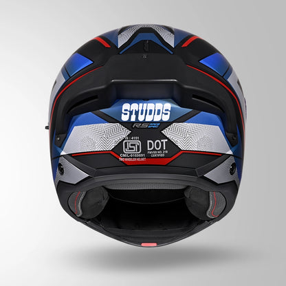TROOPER D4 RACE DECOR MATT BLACK / RED & BLUE