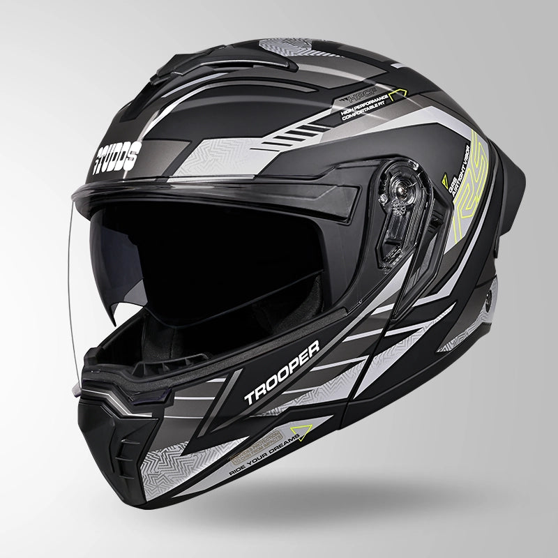 TROOPER D4 RACE DECOR MATT BLACK / YELLOW & GREY