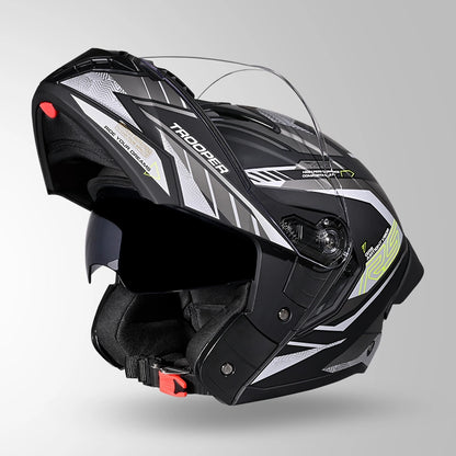 TROOPER D4 RACE DECOR MATT BLACK / YELLOW & GREY