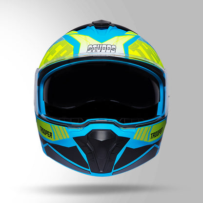 TROOPER DV D1 DECOR MATT BLUE & YELLOW