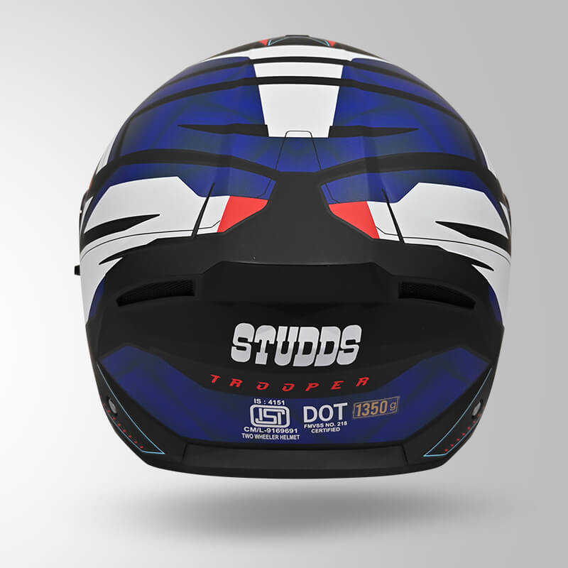 TROOPER DV D2 HELLCAT DECOR MATT BLACK/BLUE & WHITE