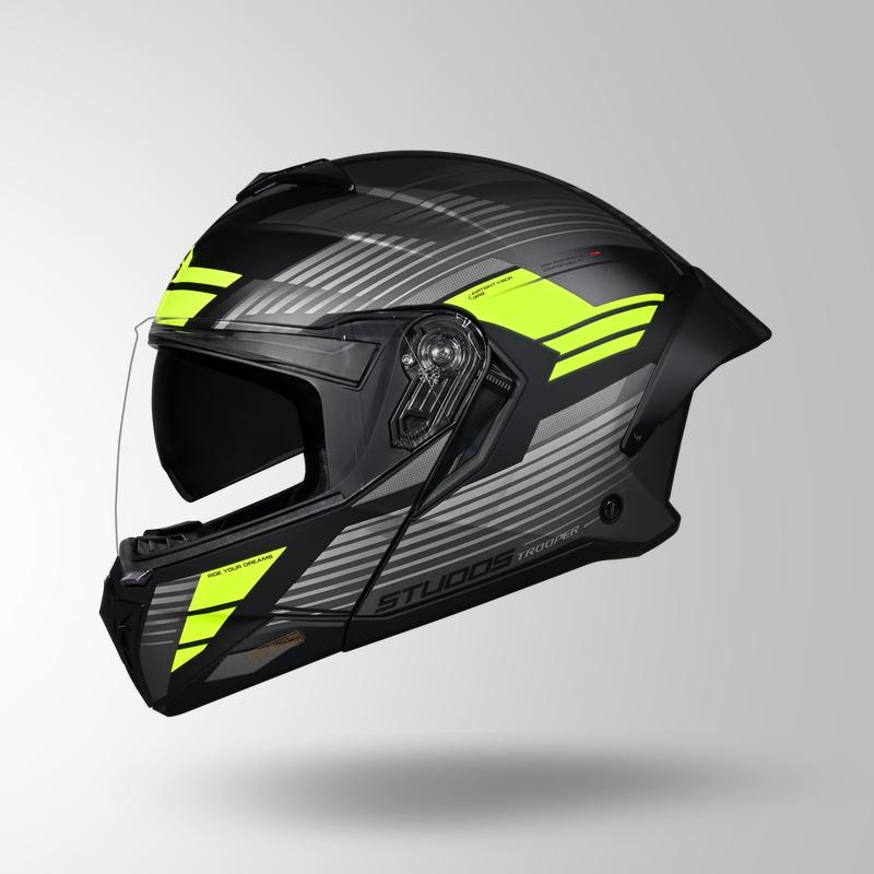 TROOPER TRAIL MATT BLACK & GREY / FLUORESCENT YELLOW