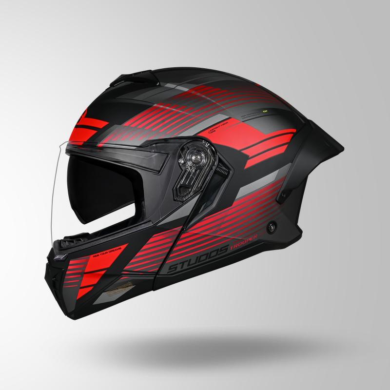 TROOPER TRAIL MATT BLACK & GREY / RED