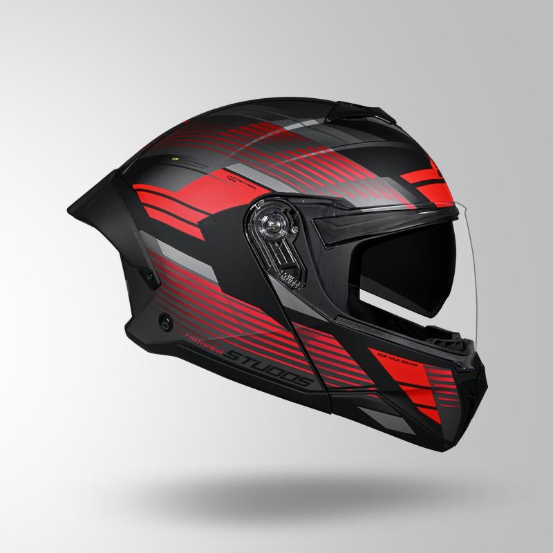 TROOPER TRAIL MATT BLACK & GREY / RED