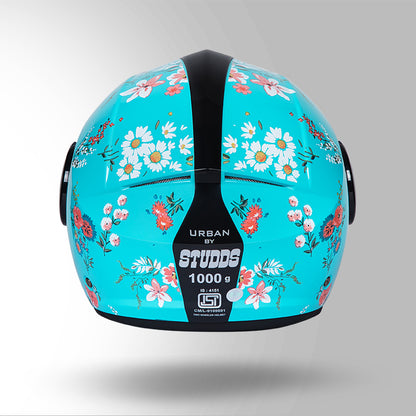URBAN SUPER D2 DECOR BLUE WITH FLOWER GRAPHICS