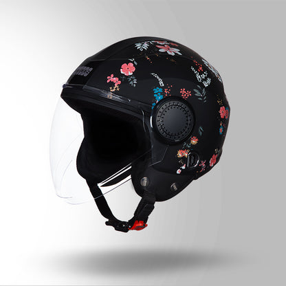 URBAN SUPER D2 DECOR MATT BLACK WITH FLOWER GRAPHICS
