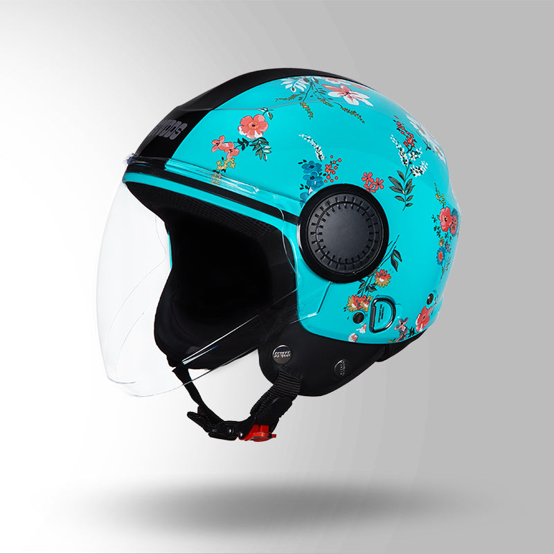 URBAN SUPER D2 DECOR MATT BLUE WITH FLOWER GRAPHICS