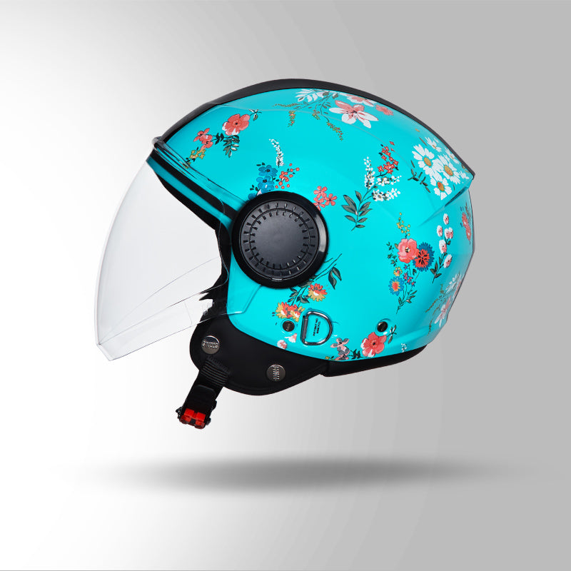 URBAN SUPER D2 DECOR MATT BLUE WITH FLOWER GRAPHICS