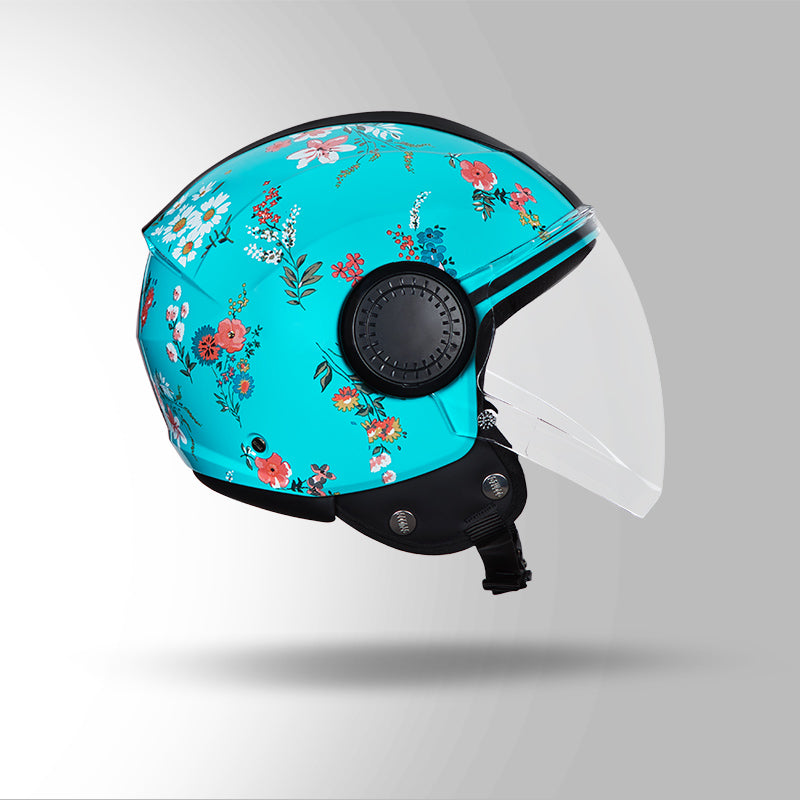 URBAN SUPER D2 DECOR MATT BLUE WITH FLOWER GRAPHICS